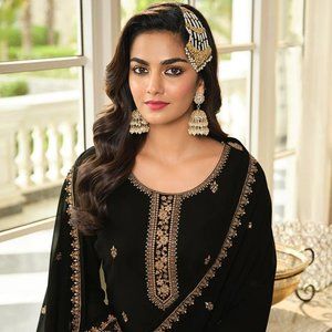 Buy Online Black Sharara Suit for Women